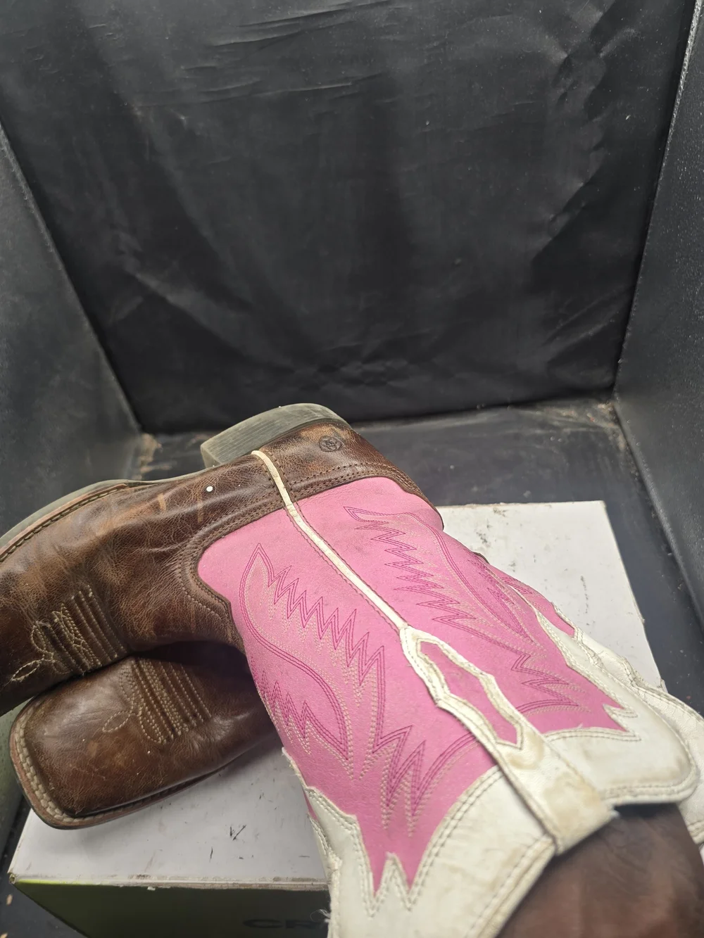 Ariat Kids Brown and Pink Western Boots